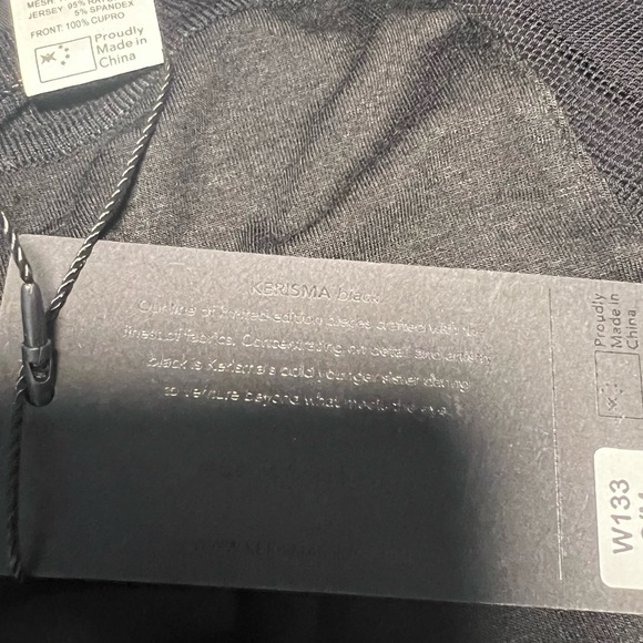 Kerisma brand Black Mesh, Satin, Jersey tee 3/4” sleeve Top - Picture 8 of 10